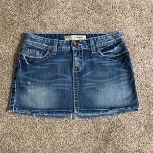 Buckle Denim Skirt